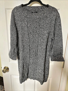 Style&Co. Black & White Long Sleeve Sweater Size XL